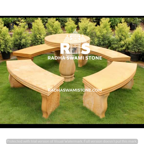 Sand Stone Bench Table